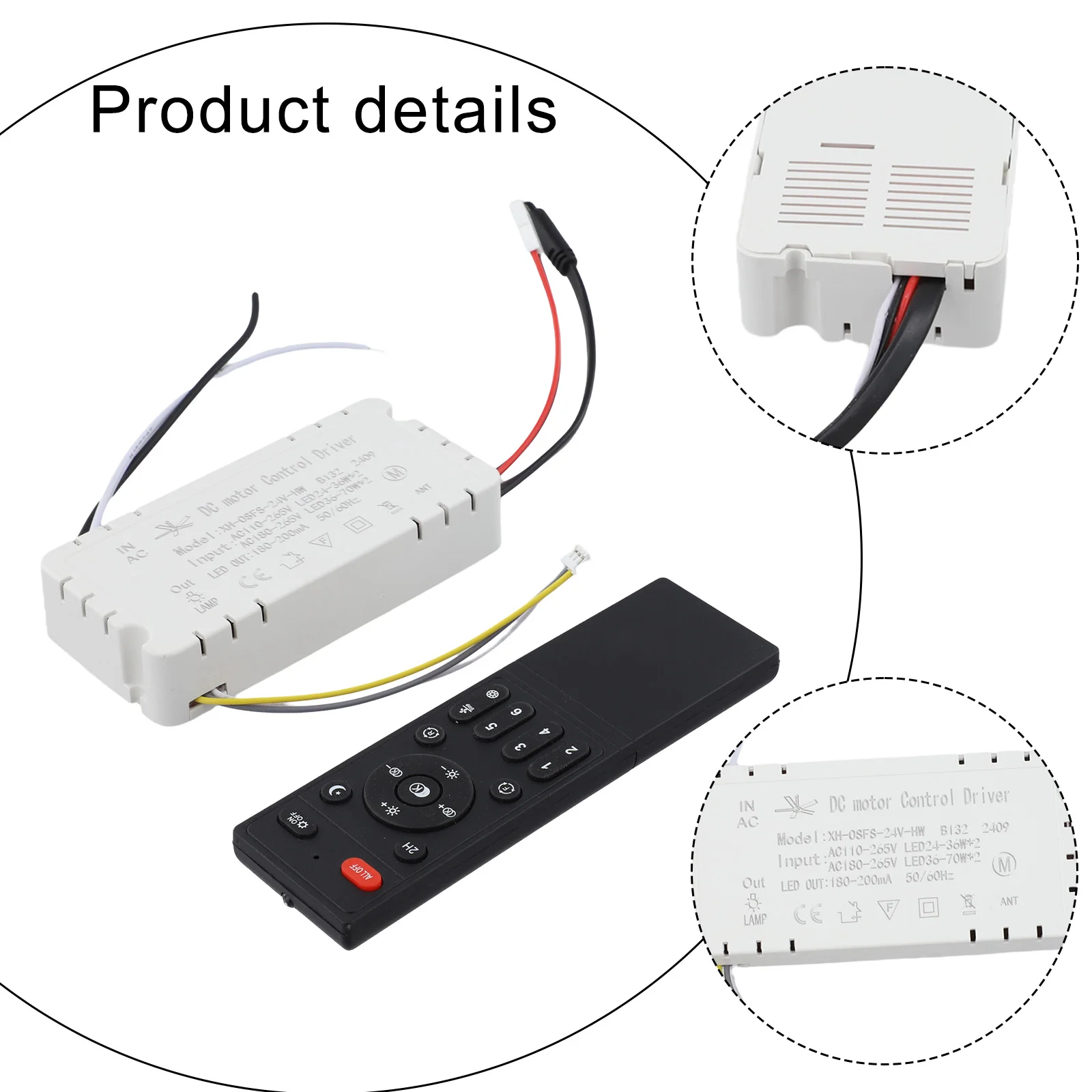 Home Comfort Ceiling Fan Remote Control Dimming Receiver Infrared Remote For Ceiling Fan Lighting Dimming Feature