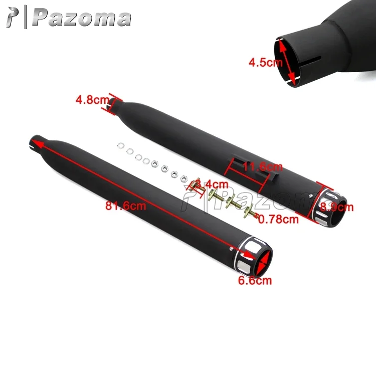 2026 سعر المصنع بازوما كروم الكرة السوداء المطحونة تلميح 3.5 ''انزلاق على الخمارات ماسورة العادم ل 1995-2016 هارلي بجولة