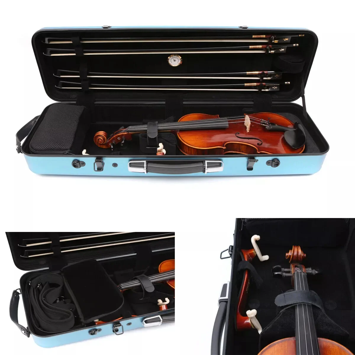 Violin 4/4 New Carbon Fiber Violin case Waterproof Shockproof Pressure-resistant Wear-resistant Instrument Accessory