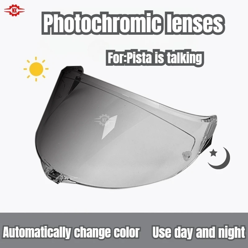 Suitable for AGV PISTA GPRR/CORSA Sun Visor Single Nail Anti-fog Film Color-changing Film Motorcycle Helmet Replacement Lens