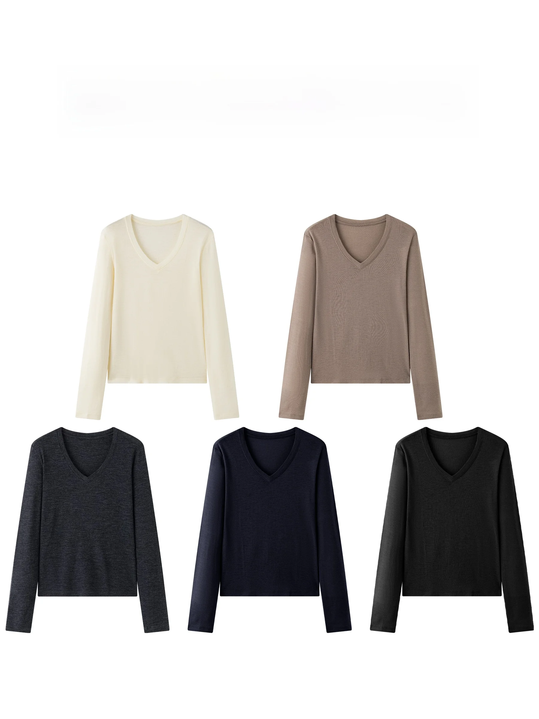 

LORRAINES Весенняя новинка: Ультратонкий вязаный базовый слой из 60-ниточной 00-шерстяной пряжи с V-образным вырезом и длинными рукавами, мягкий, во французском стиле, женский.