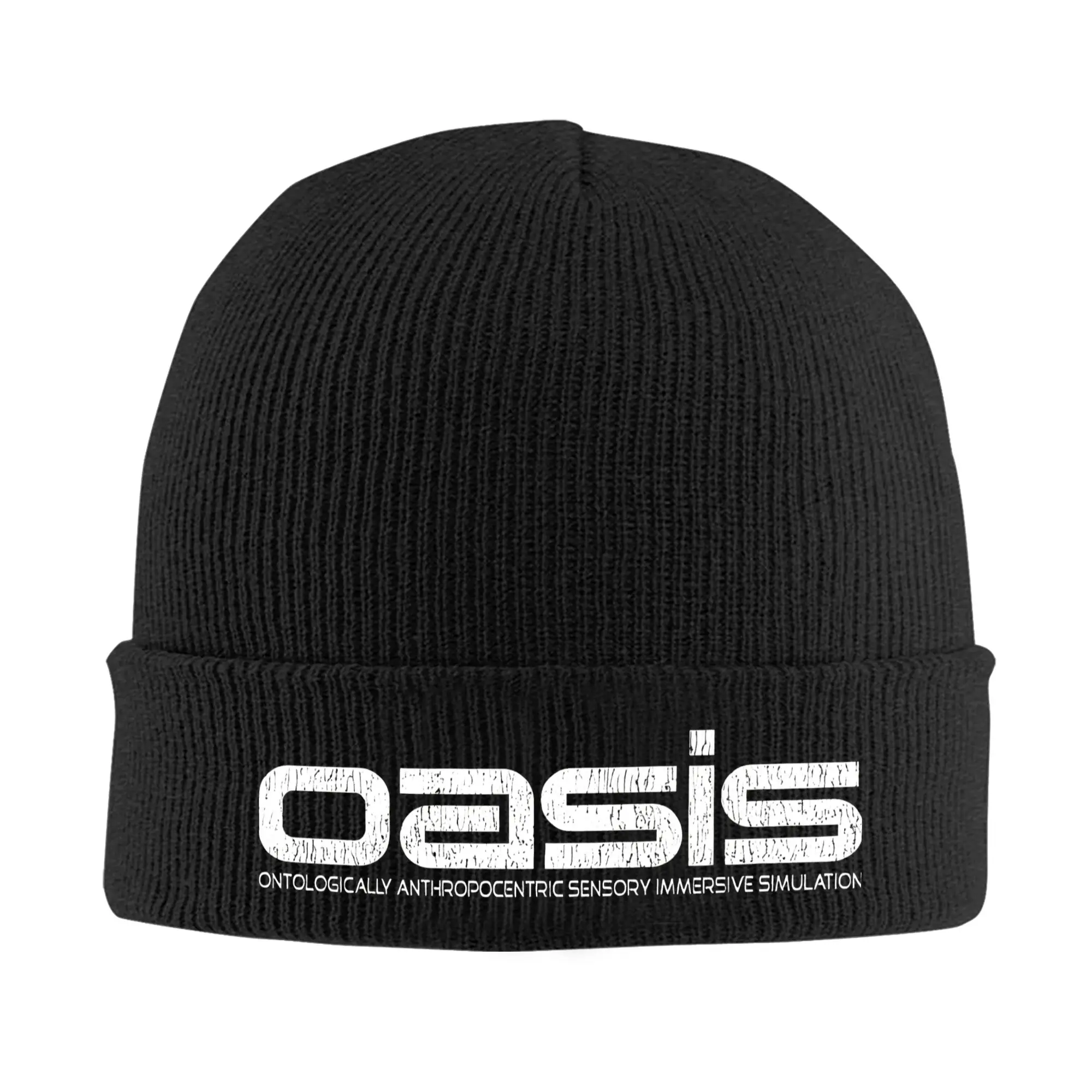 O-OASIS Music Britpop 90s Knitted Caps Women's Men's Beanie Autumn Winter Hat Acrylic  Warm Melon Cap