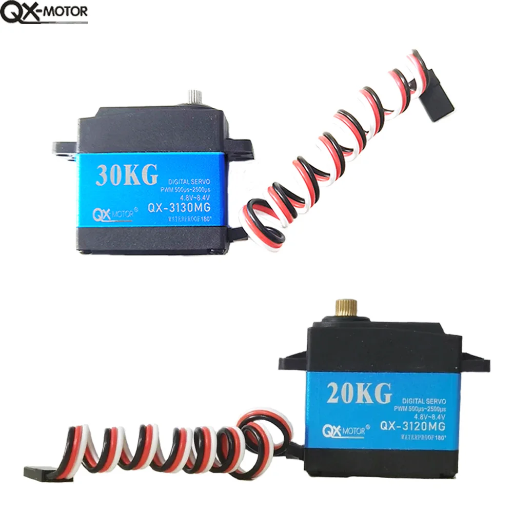 Qx Hoog Koppel Waterdichte Servo 35Kg 30Kg 25Kg 20Kg Hoge Snelheid Metalen Versnelling Digitale Servo Baja Servo Voor 1/8 1/10 Schaal Rc Auto 'S