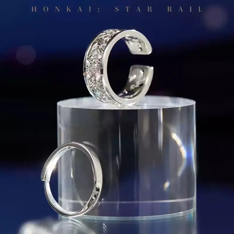 Anime Cyrene Ring Man Honkai: Star Rail Cartoon Rings Women cosplay Fashion Kawaii Couples Sweet Charms Alloy Accessories Gift