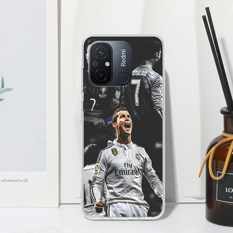 C-CR7 Football Star R-Ronaldo Phone Case For Xiaomi Redmi 12C 12 10C 10A 10 9C 9A 9T 9 8A 8 7A 7 6A 6 Pro K70 K40 K20 Fundas Bac