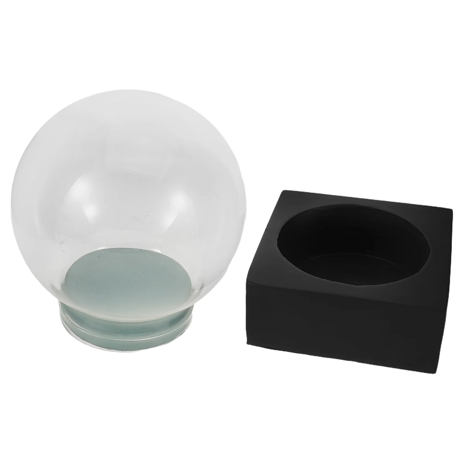 

DIY Snow Globe Craft Kit Clear Glass Dome Resin Base Festive Decor Party Favors Wedding Centerpieces Holiday Snow Globe Kits