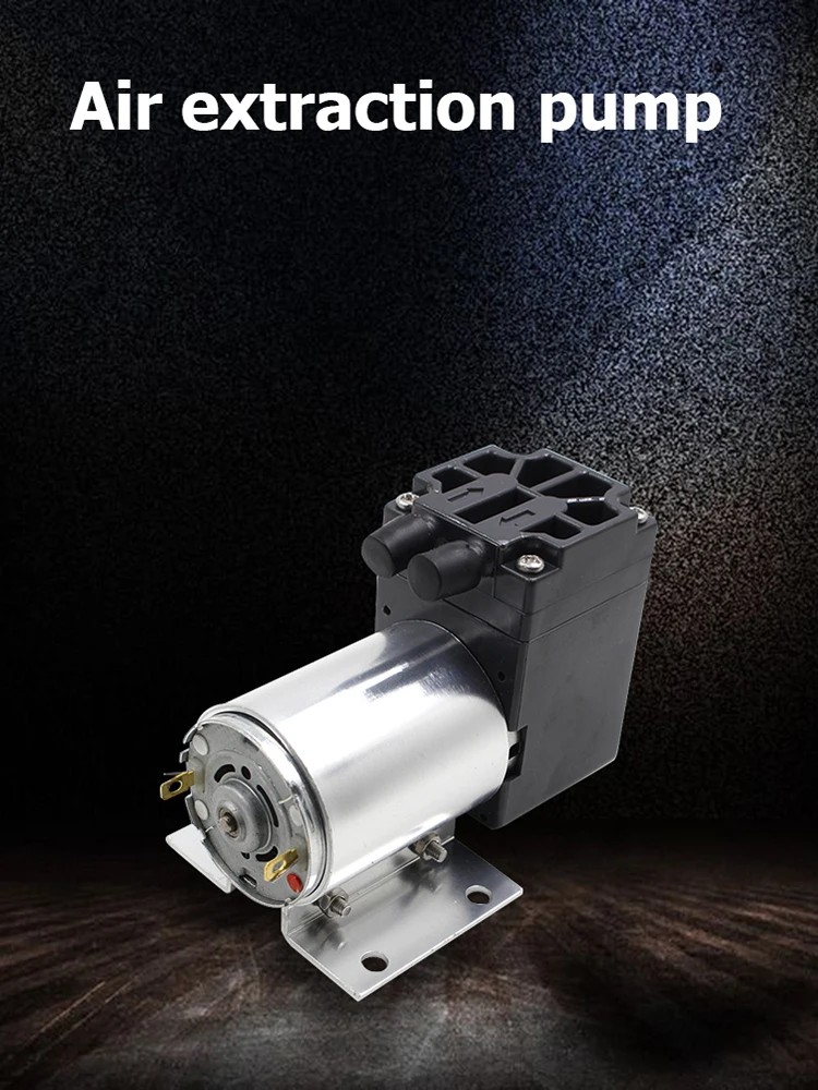 Pompa Diafragma Hisap Tekanan Negatif Tinggi dengan Penyangga Pompa Hisap Kompresor Udara Mini 6W Pompa Hisap Vakum 5L/menit 65kpa