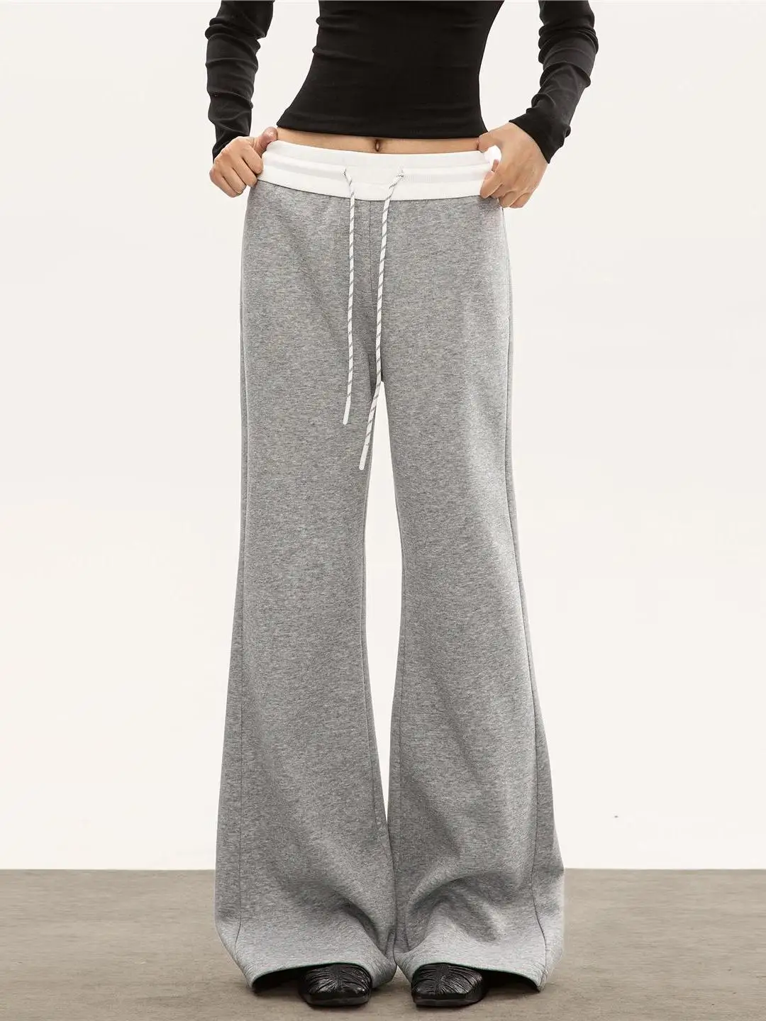 

American Retro Patchwork Color Blo Casual Sports Pants Men's Street Trend Loose Drapey Wide Leg Sweatpants