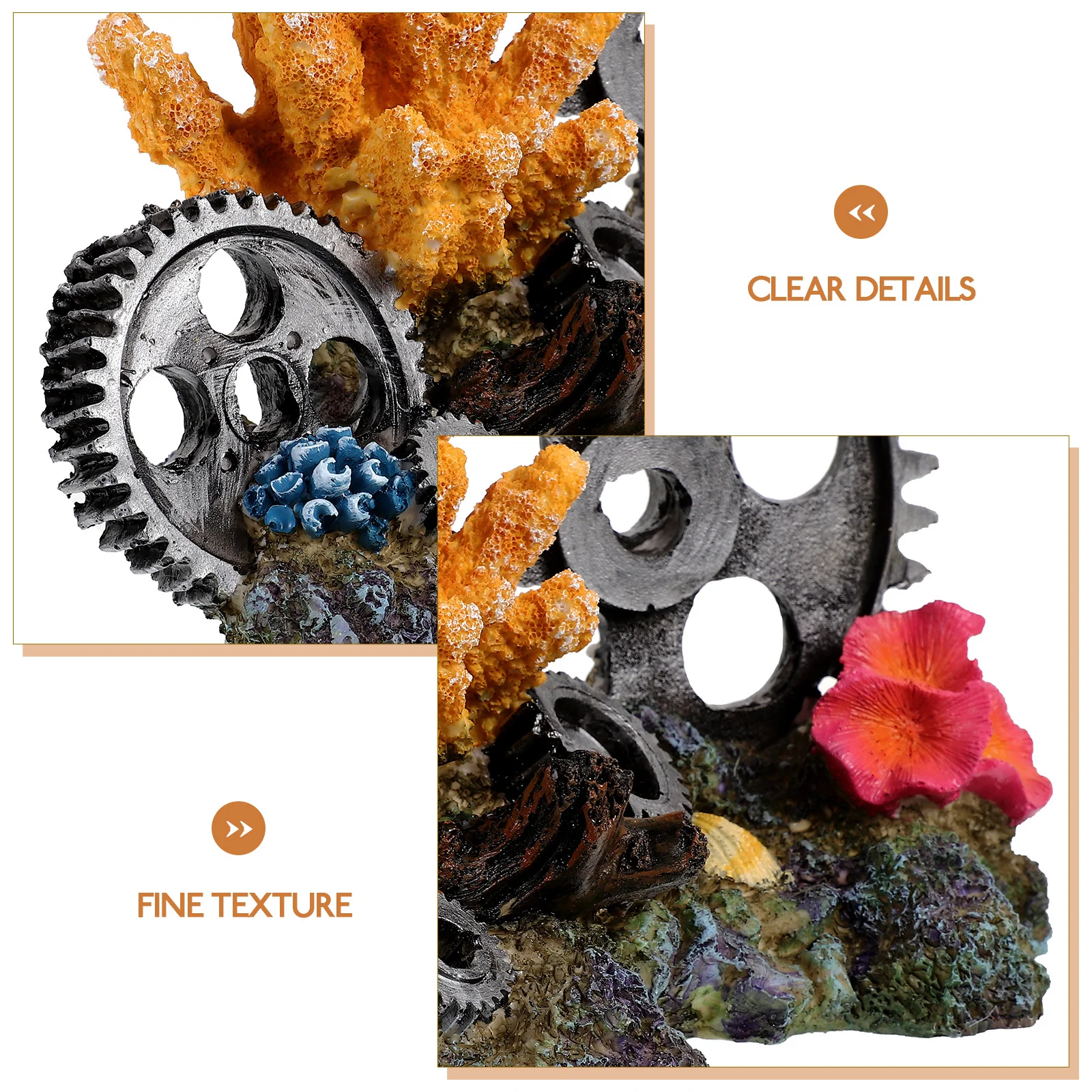 

1Pcs Lifelike Fish Tank Resin Ornament Small Aquarium Decor Realistic Simulation Stone Decoration Assorted Color