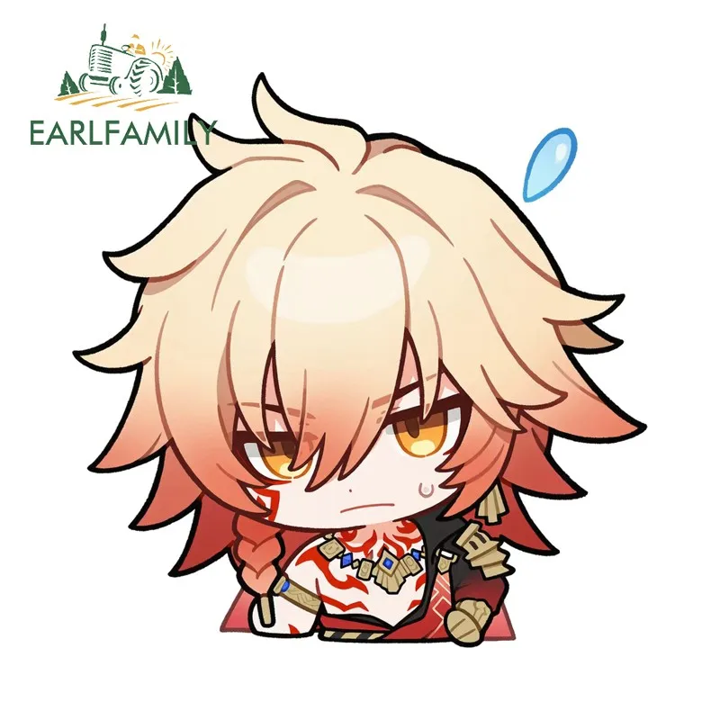 

EARLFAMILY Honkai Star Rail Mydei Car Sticker Kawaii Anime Man Trolley RV JDM Decals Fashionable Car Gadget Exterior Accessories