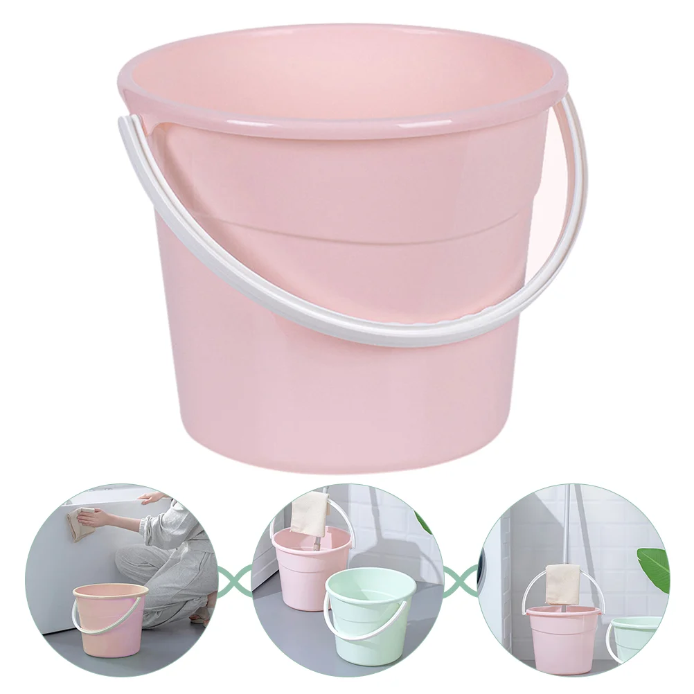 

Bucket with Handle Round Plastic Water Container Mop Sturdy Pail Food Containers Car Wash Cleaning Storage Industrial Barrel