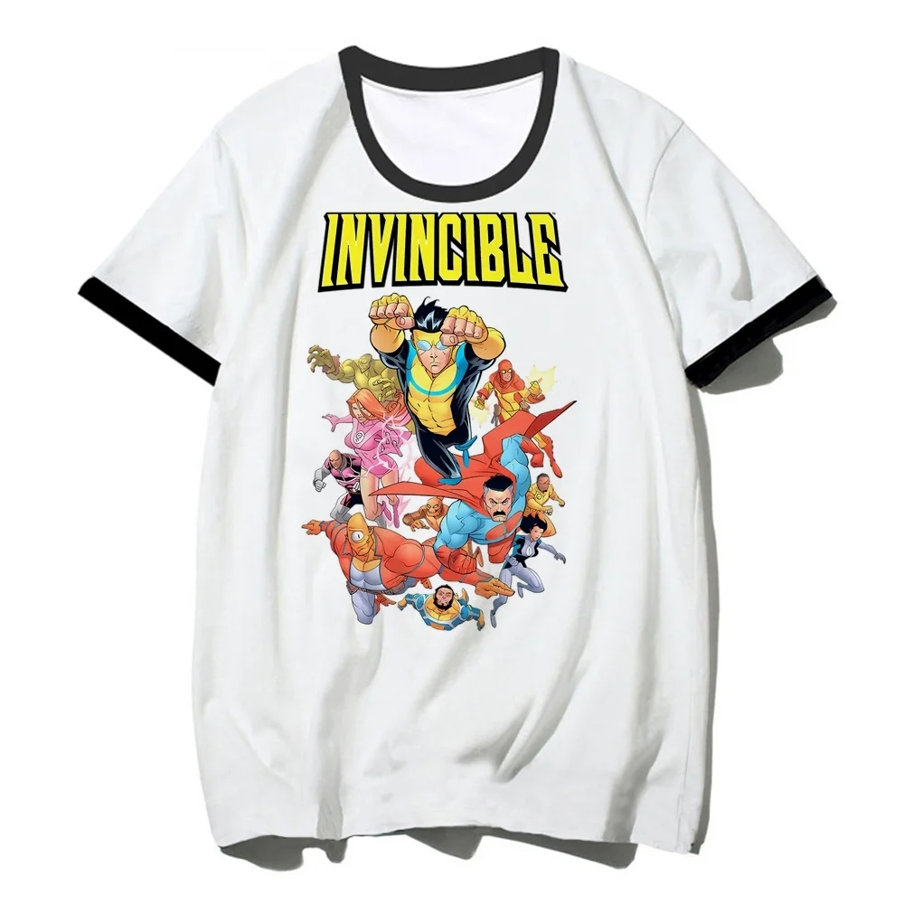 Invincible t shirt women manga cute emo harajuku scene  t-shirt japanese summer scene  gyaru