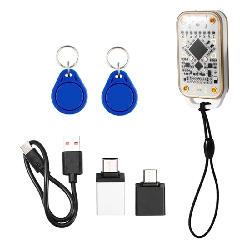 AB25-Chameleon V3.0 Read Write RFID Smart Chip Emulator Reader 125Khz 13.56Mhz ID IC Card Smart Tag Copyer+ 2X Keychain