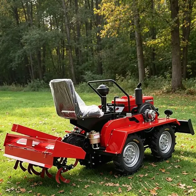 

Customized Professional Grade Wheel Rotary Tiller, Four Wheel Tractor & Small Farm Plowing Tractor