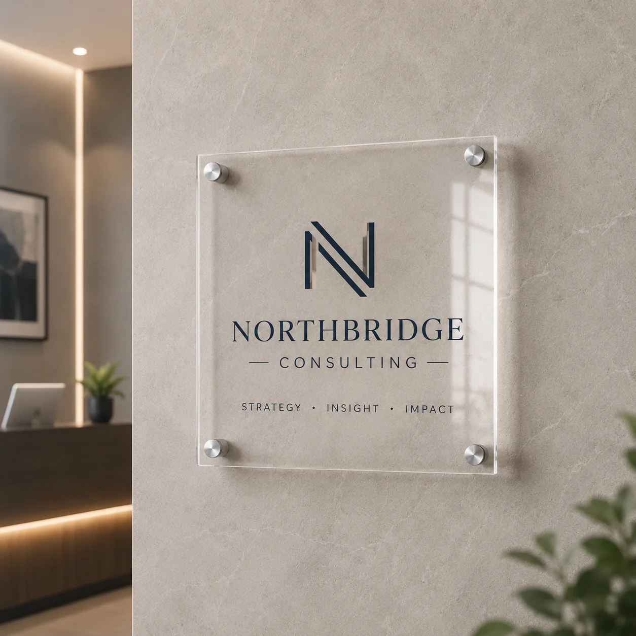 Custom Acrylic Business Sign Personalized Logo Wall Plaque for Office Salon Boutique Store Reception Company Branding Wall Decor view 6