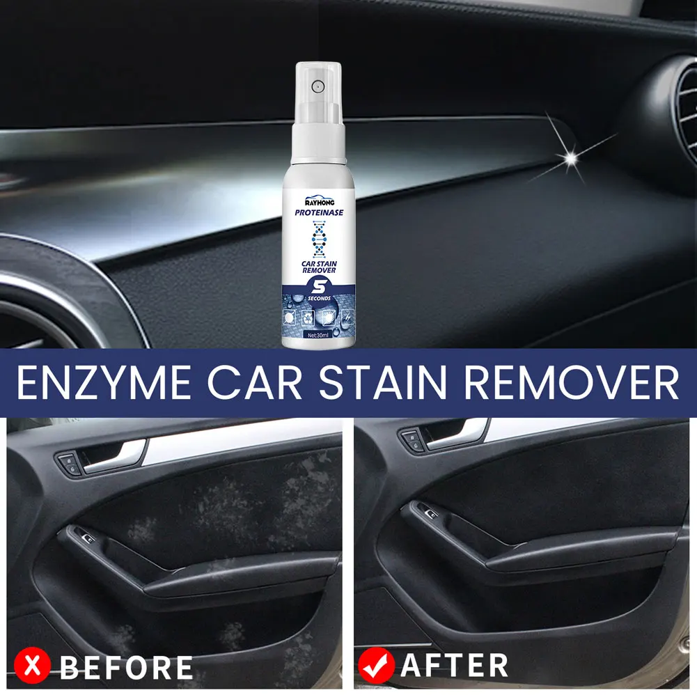 30ml/100ml Car Interior Cleaner Multi-purpose Leather & Upholstery Cleaning Agent Powerful Stain Remover for Auto Home Cleaning