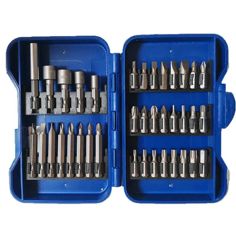 37 piece batch head set tool set hexagonal electric batch head screwdriver drill batch head socket drill
