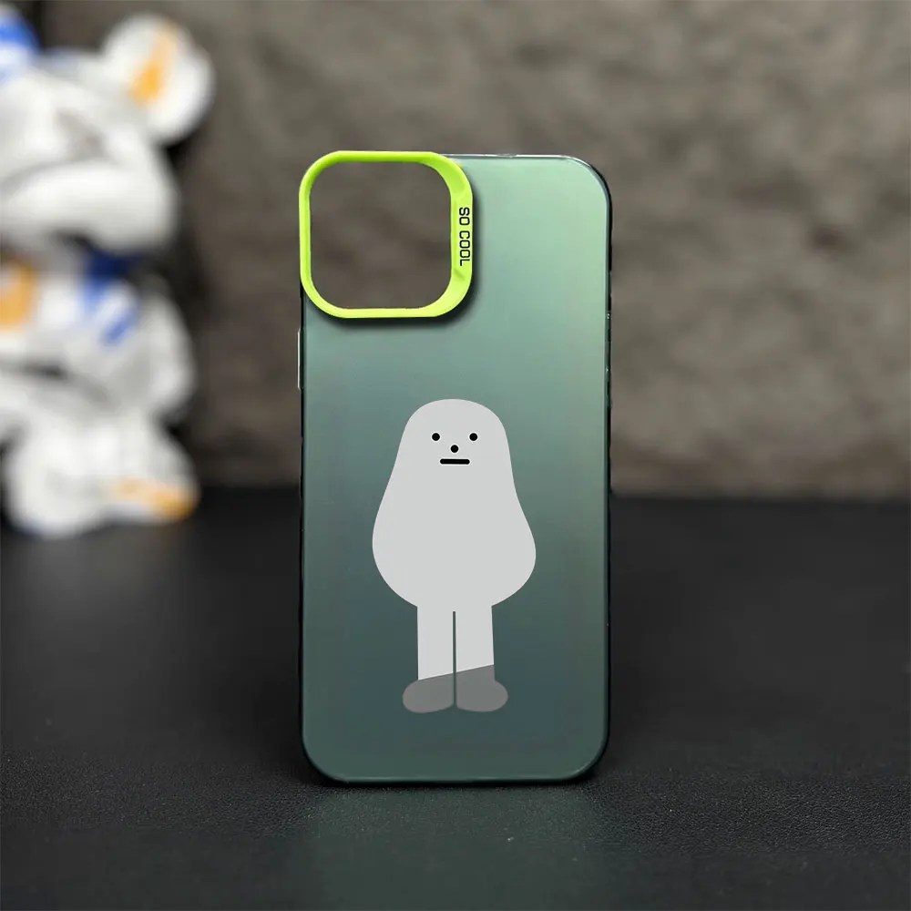 Cartoon Fragile Monster Printstream Phone Case for iPhone 12 11 13 IMD 14 15 16 Max Pro Plus Laser Cover