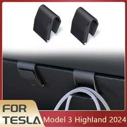 Glove Box Hidden Hook for Tesla Model 3 Highland 2024 Accessories Auto Fastener Clip Storage Invisible Foldable Glove Box Hook