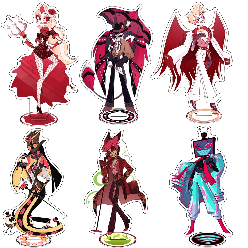 Anime Hazbin Hotel Figure Acrylic Stand Model Plate 1pc Alastor Desk Decor Standing Sign Game Fans Gift Ornaments Stand Model