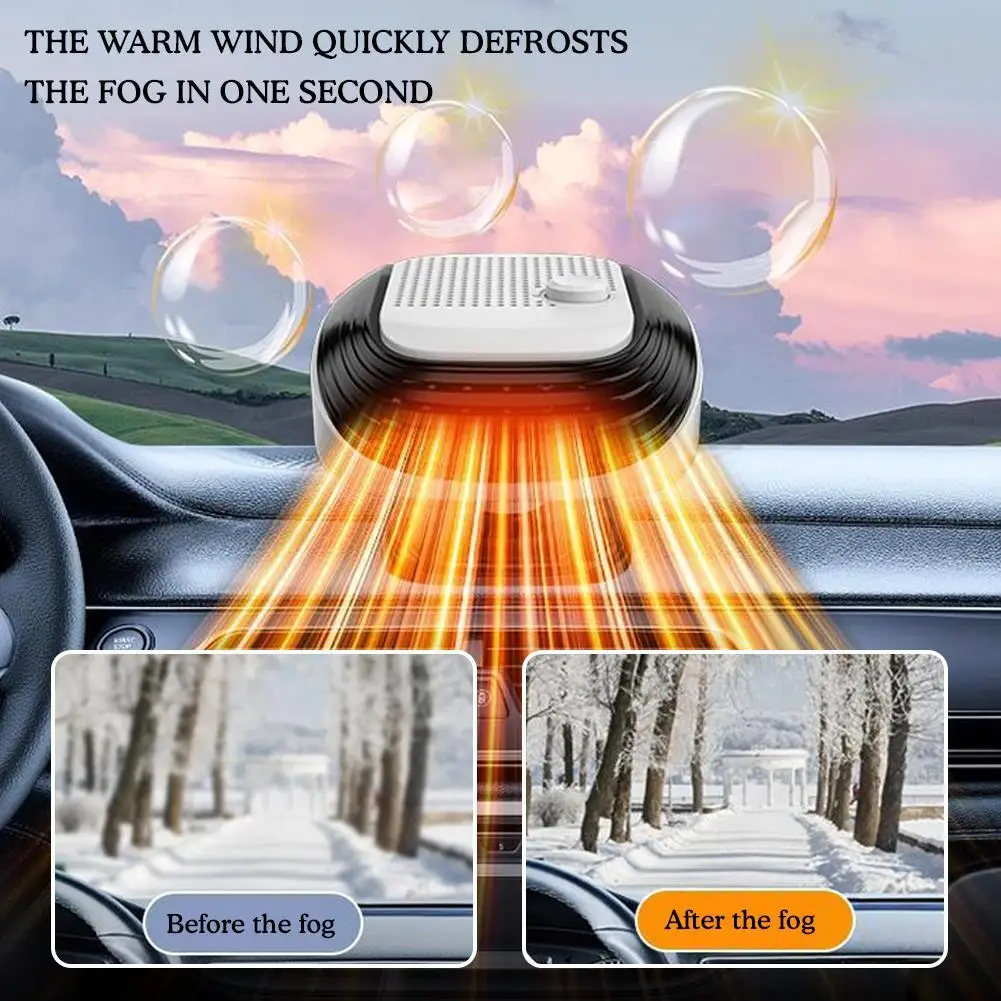 Car Winter Fast Heating 120w Electric Heated Fan Auto Windshield Defogging Heating Cooling Truck RV SUV Travel Camper Tools image 4