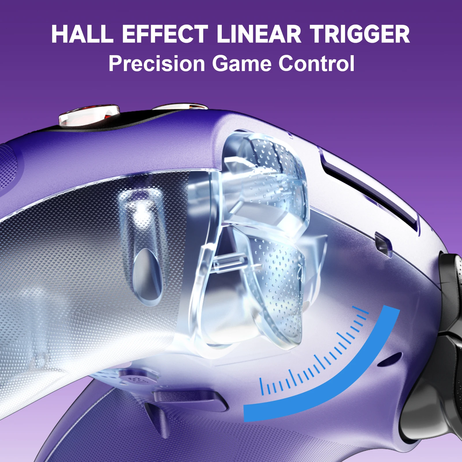RGB Kabelloser PS5-Controller für PS5-Konsole mit Turbo-Touchpad, Vibrations- und Kopfhörerfunktion, Bluetooth, 3D-Hall-Trigger-Gamepad – Detail 4