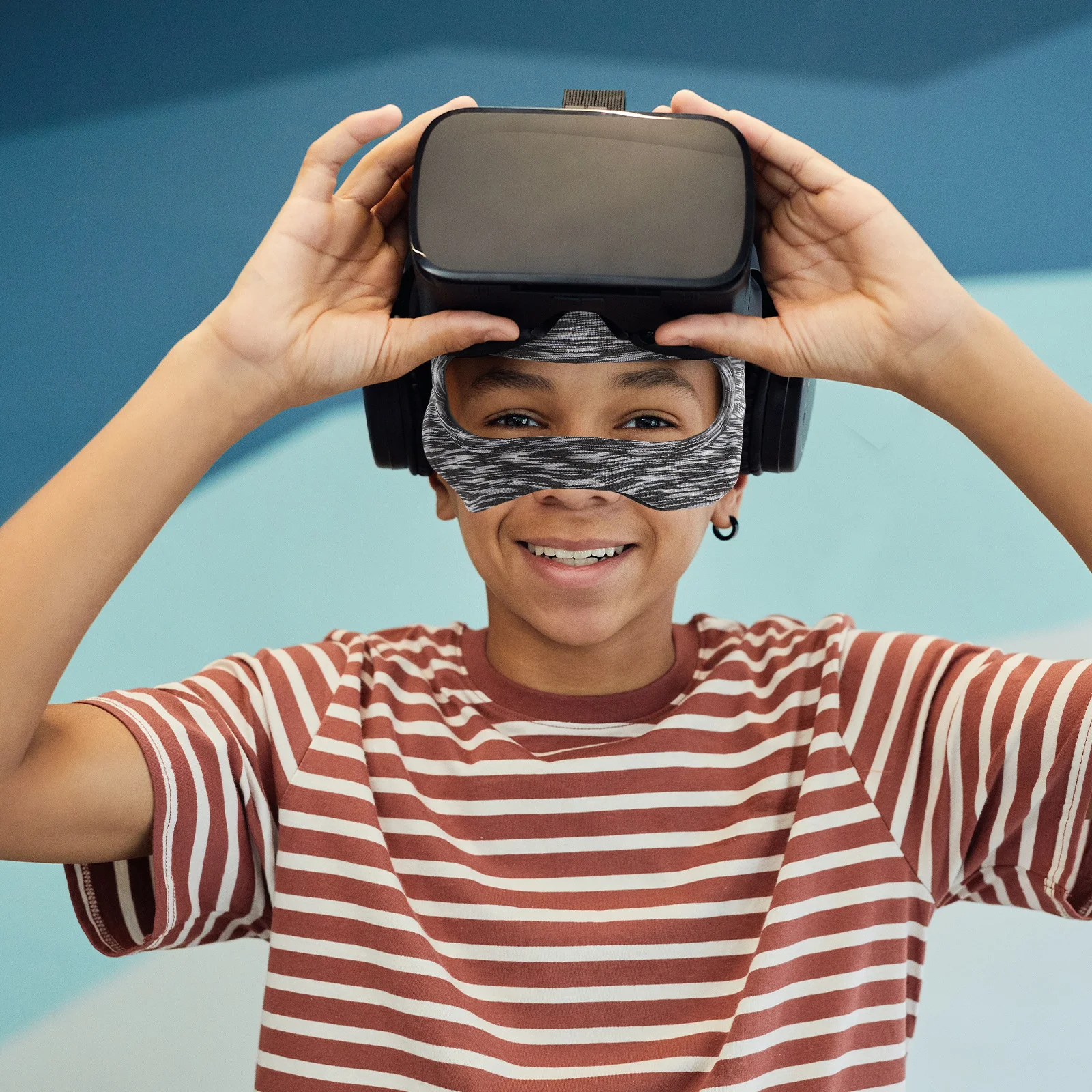 

Vr Eye Mask Cover Breathable Sweat Guard for Vr Headset Easy Fit Lightweight Design Quick-Drying Eye Mask Cover