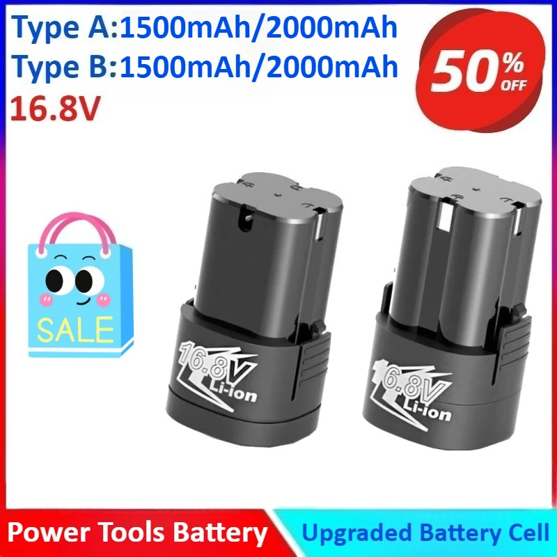 

16.8V 1500mAh/2000mAh Rechargeable Battery Electric Screwdriver Li-ion Lithium Battery Hand Electric Drill Battery