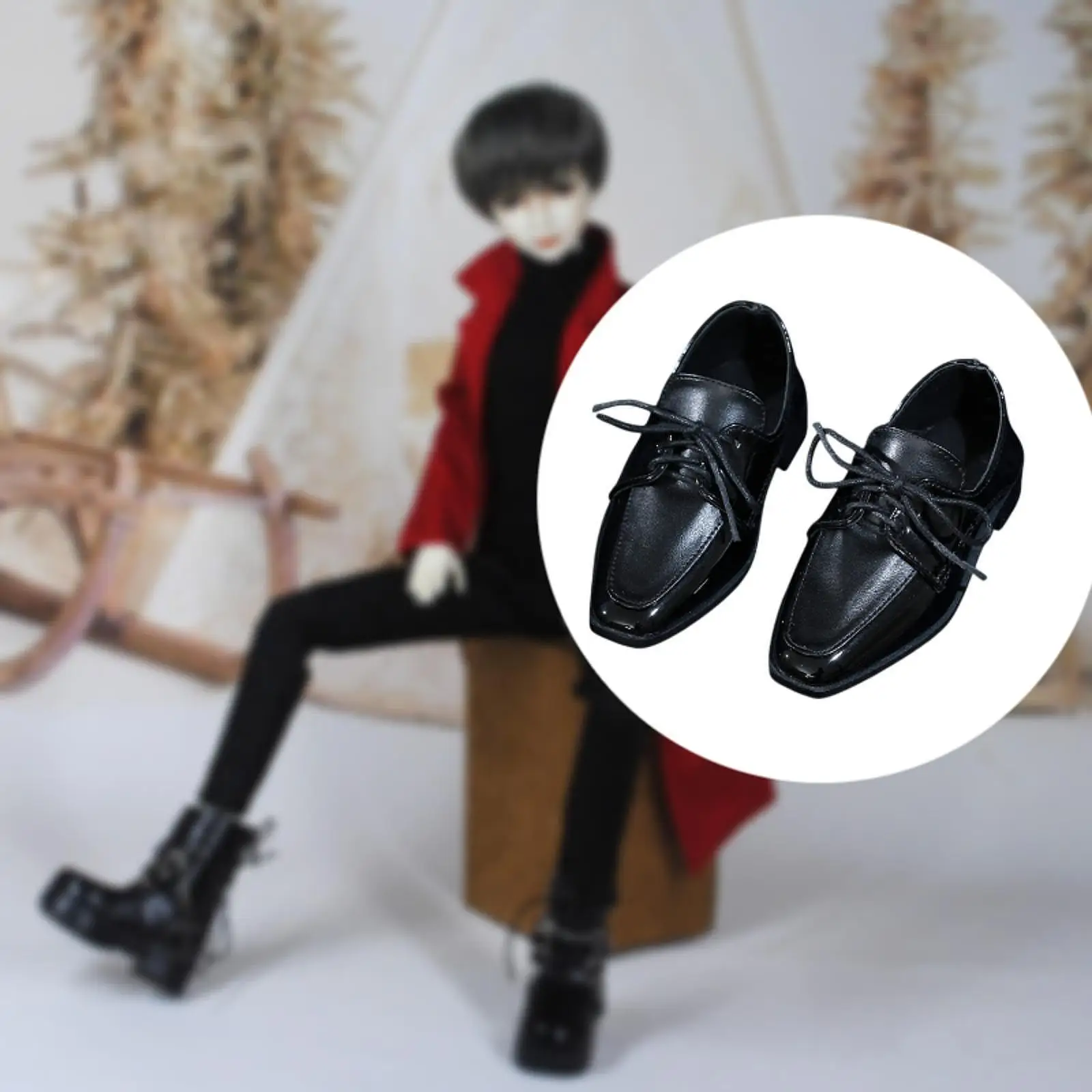 Sepatu Boneka 1:3 Sepatu Formal Alat Peraga Foto Sepatu Figur Boneka Pendidikan DIY