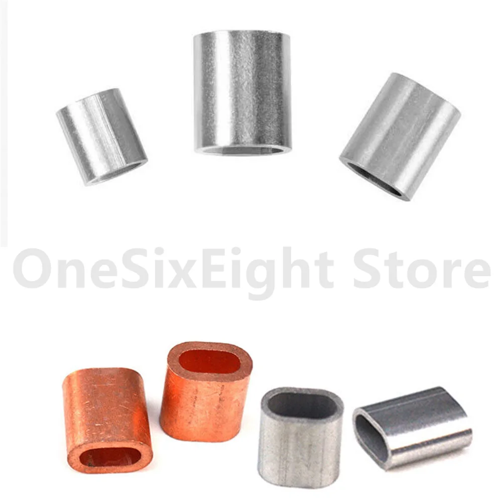 Oval Aluminium/copper Swage Crimps Sleeves for Stainless Steel Wire Rope Cable