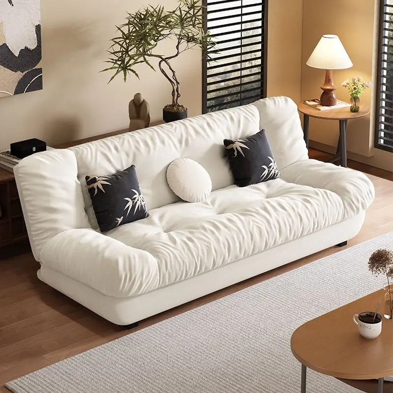 N~ Cloud dual-purpose foldable sofa multifunctional sofa bed living room small apartment modern solid wood cream wind Nordic