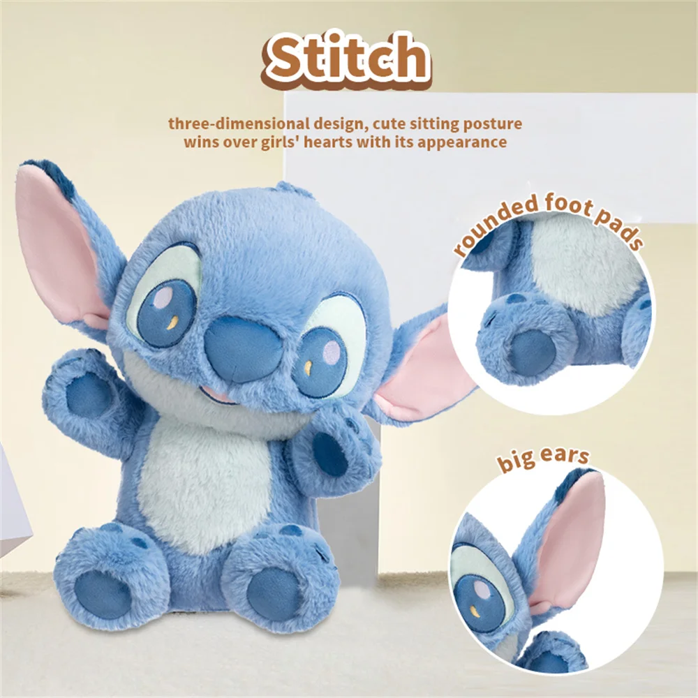 MINISO Disney Stitch&Angel Dolls Cute Cartoon Plush Pillow Children's Sleep Companion Bedroom Decoration Plush Children's Toys