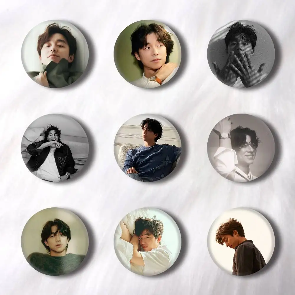 Actor G-Gong Y-Yoo Creative Round Button Badges Cute Pin Brooch for Backpack Clothes Lapel Jewelry Accessories Friends Gift