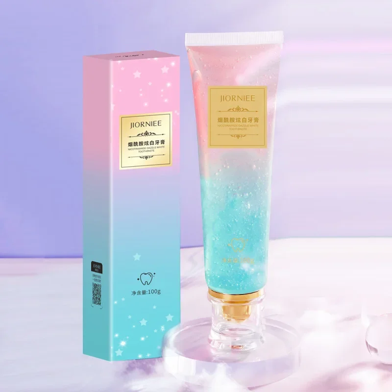 معجون أسنان مبيض نياسيناميد منعش للأسنان النظيفة للرجال والنساء معجون أسنان منعش للتنفس لإزالة بقع الأسنان 100 جرام #5