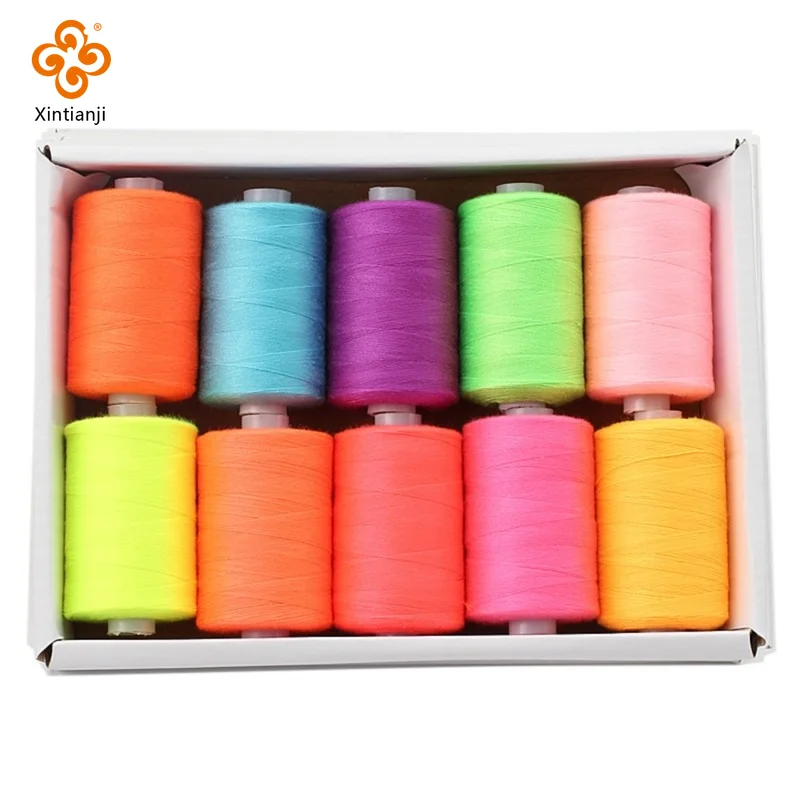 10PCS/Set Multicolor Durable Sewing Threads 402 Polyester Thread for Clothes DIY Patching,Patchwork Sewing Supplies Accessories