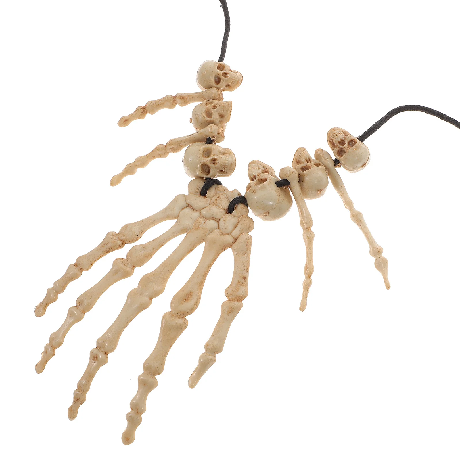 

Resin Skull and Hand Bone Necklace Gothic Style Pendant for Men Halloween Jewelry Gift Punk Fashion Accessory Dress Up Chain