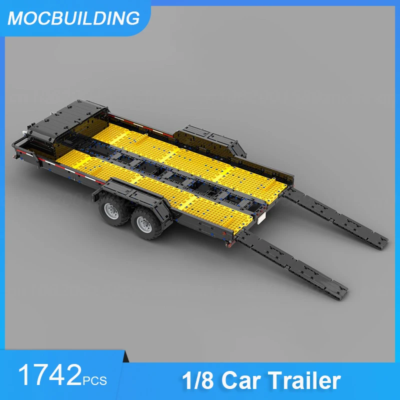 MOC Building Blocks 1/8 Car Trailer 11x19 Frame DIY Assemble Bricks Model Educational Creative Kids Toys Children Gifts 1742PCS