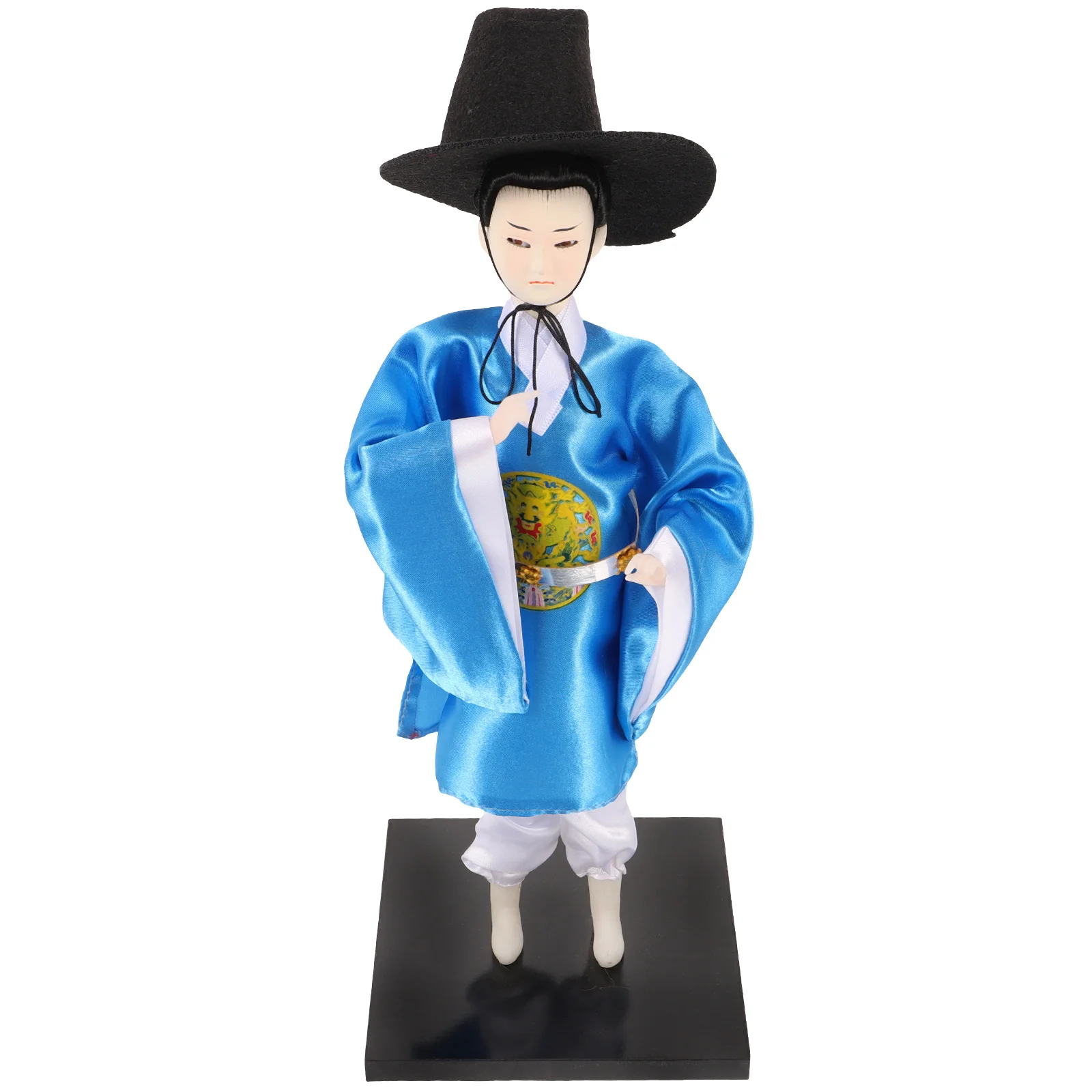 

Oriental Figurine Korean Ornaments Traditional Hanbok Figurines Cloth Handicraft Man