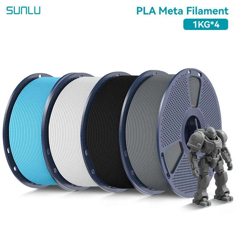 SUNLU PLA Meta 3D-Drucker Filament 4KG 1KG/Rolle 175MM Toleranz +/-0,02MM Filament Schneller Versand 2-7 Tage