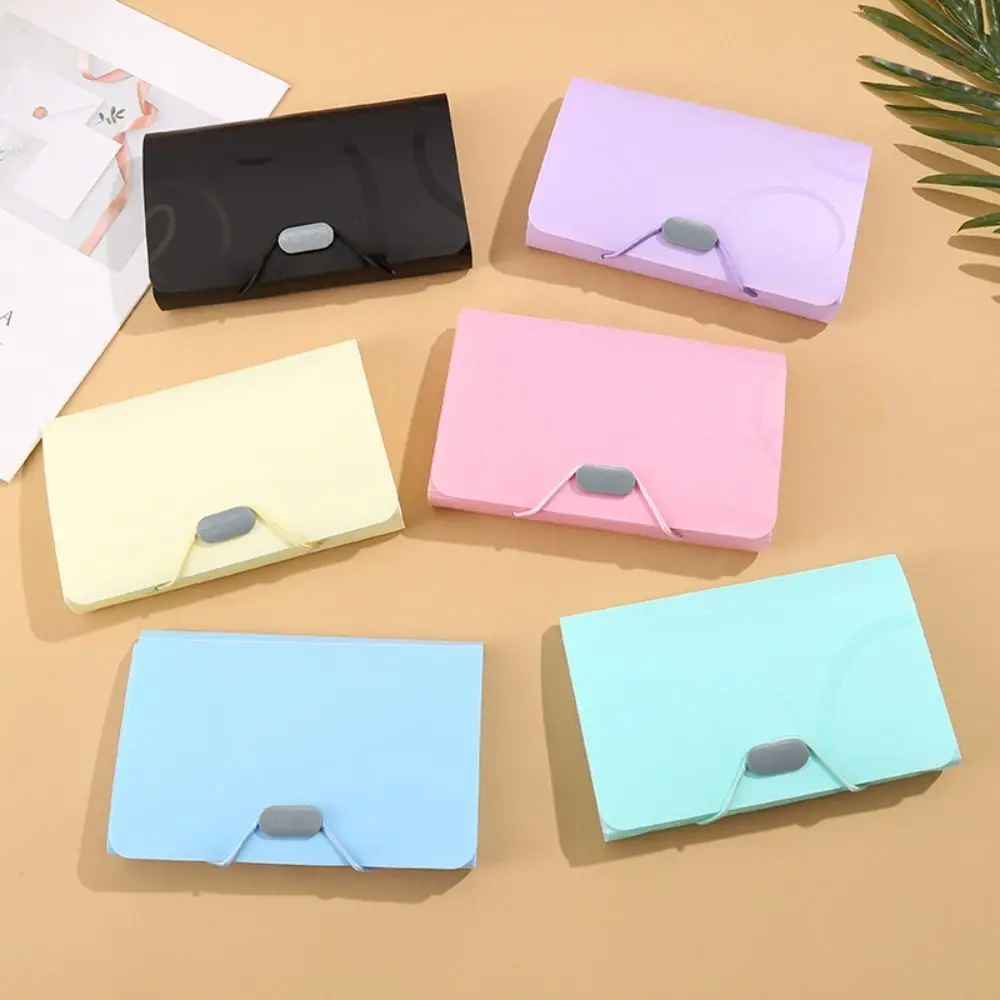 Candy-colored Stripe Rainbow Organ Bag 13-grid Spring Rope A6 File Storage Bag Wear-resistant Large-capacity Bill Package School