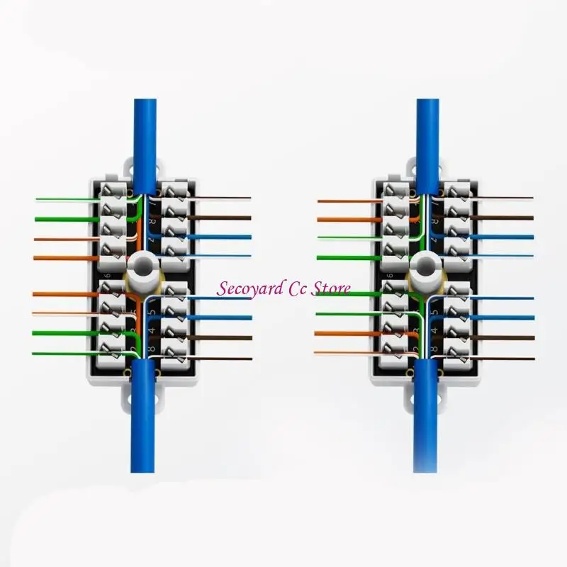 N3UC RJ45 CAT6ジャンクションボックスインラインパンチダウンカプラージョイナー用CAT6イーサネットネットワークケーブルイーサネットケーブル接続