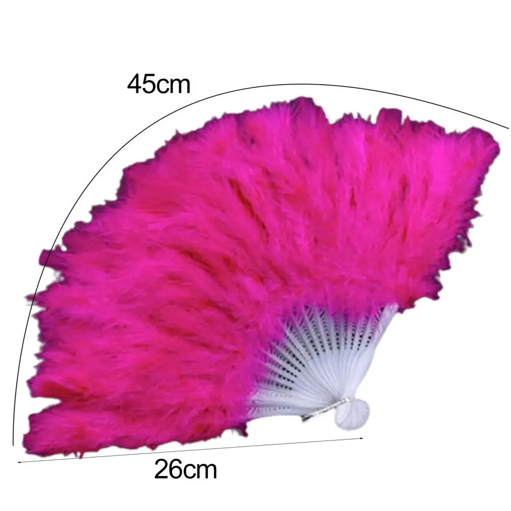 Pretty Hand Held Fan Fine Texture Show Props Fashion Faux Peacock Feather Folding Fan