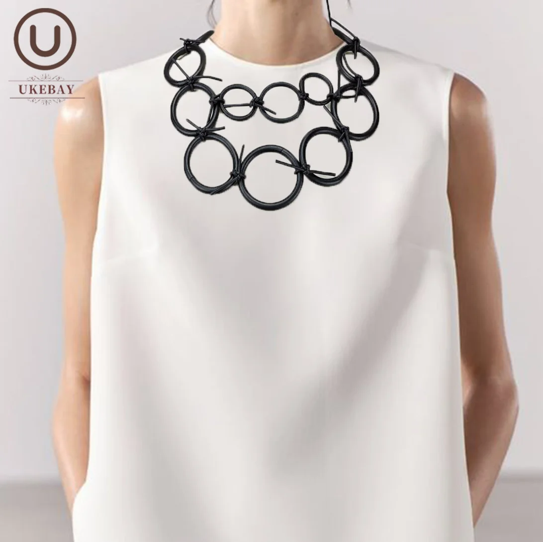 UKEBAY Nuova collana dal design originale Gioielli fatti a mano Stile punk Catena rotonda Accessori per feste gotiche Collana abbinata per vestiti