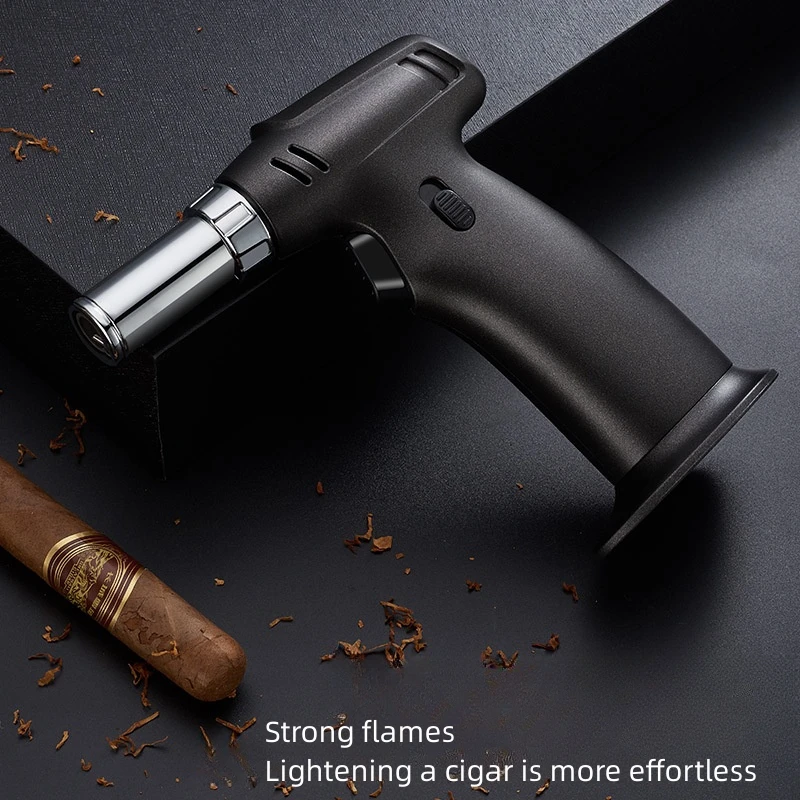 Butane Gas Lighter Refillable Adjustable Flame Lighter Chef Cooking Torch Outdoor Windproof BBQ Ignition Picnic Survival Tool