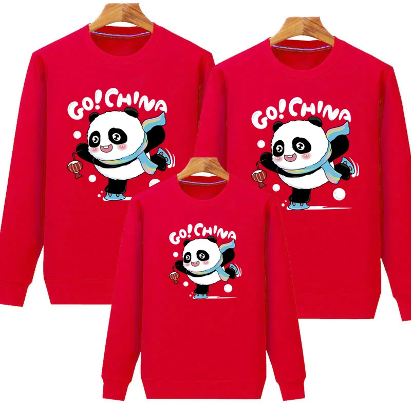 Family Matching Outfits Panda Print Jumper Mom Dad Kids Sweatshirt Deer Sweater Xmas Jersey Couple Toddler Baby Boy Girl Shirts