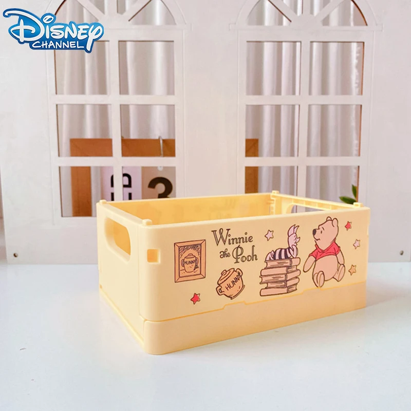 Disney Stitch Desktop Storage Box DIY Cute Party Gift Cartoon Mickey Mouse Foldable Mini Storage Box Birthday