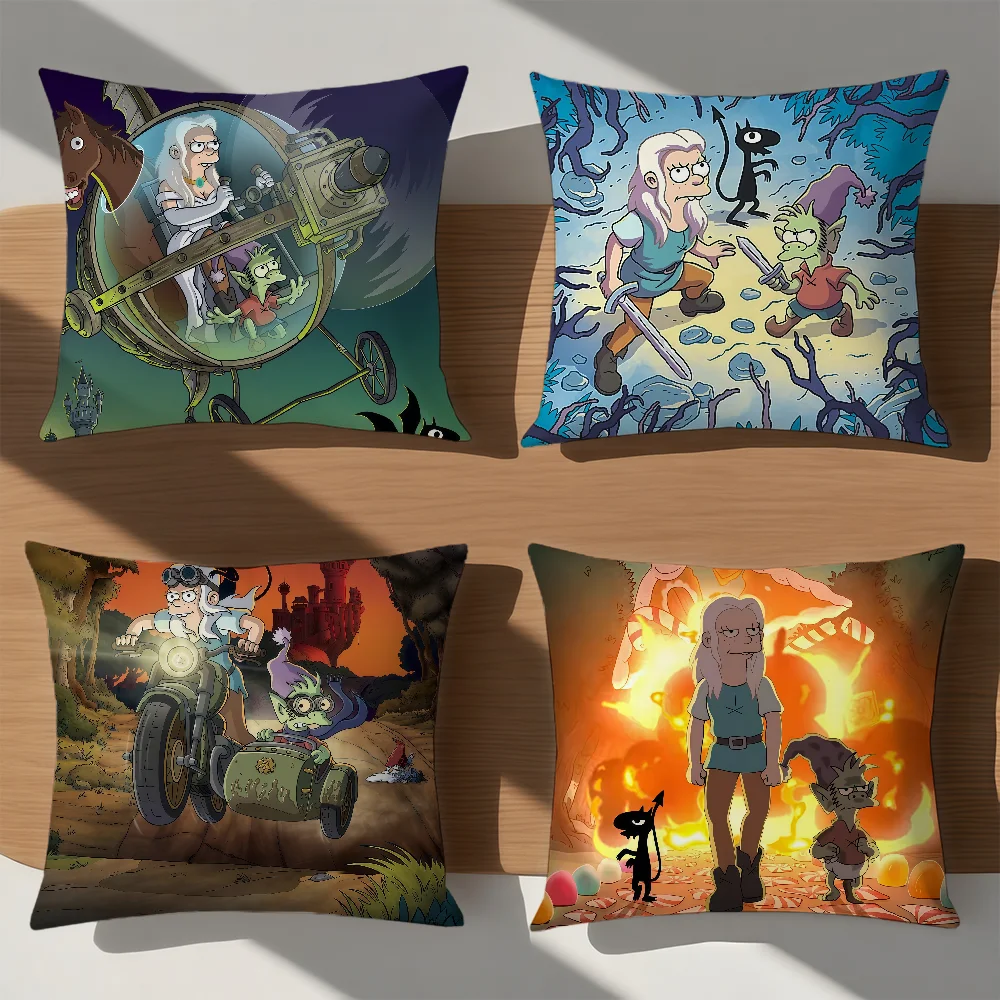 

D-disenchantment cartoon cushion cover Fashionable Style Comfortable sofa Bedroom Personalized Decoration