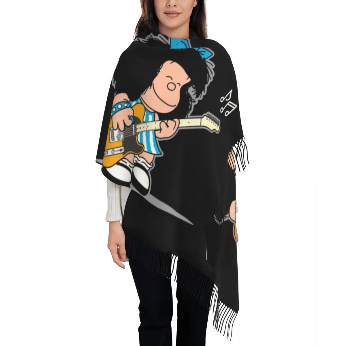 Personalized Printed Mafalda Quino Comics Scarf Men Women Winter Warm Scarves Classic Cartoon Manga Shawl Wrap