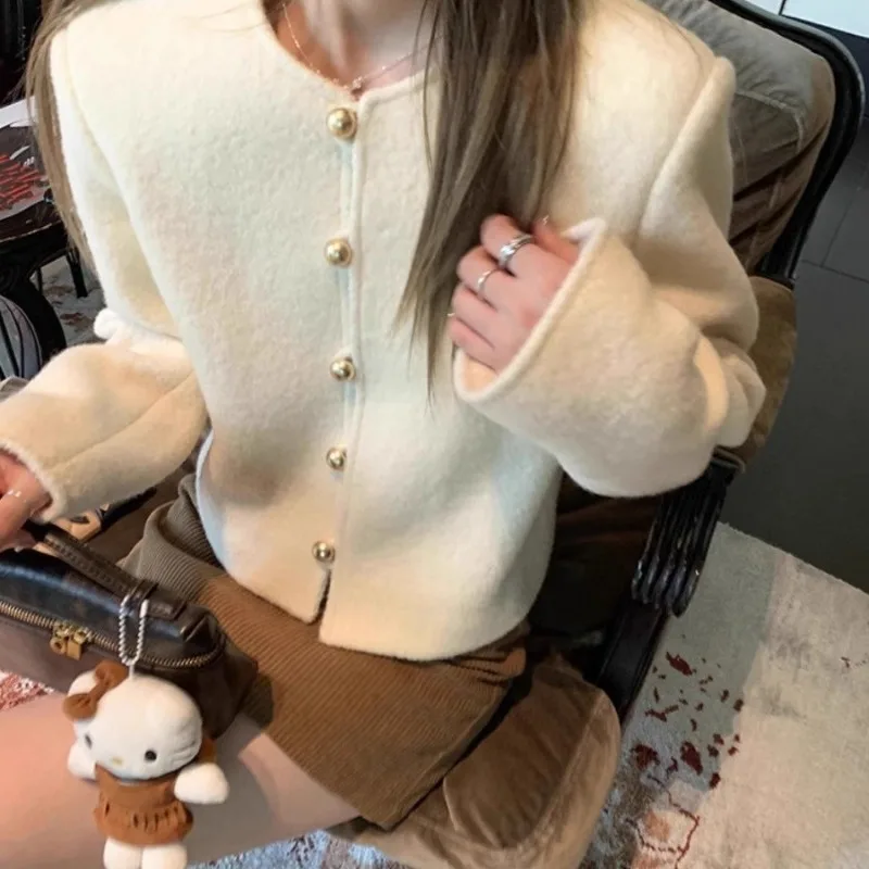 

Women Elegant Solid Coat Button Long Sleeve New Loose Casual Vintage Jackets Spring Fashion Outerwear Tops Jackets for Women