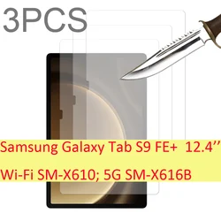 3PCS Glass screen protector for Samsung Galaxy Tab S9 FE+ Plus 12.4 Wi-Fi SM-X610 5G SM-X616B tablet film